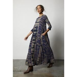 Raquel Allegra Drama Maxi Dress- Navy Storm Sz 0 US Small